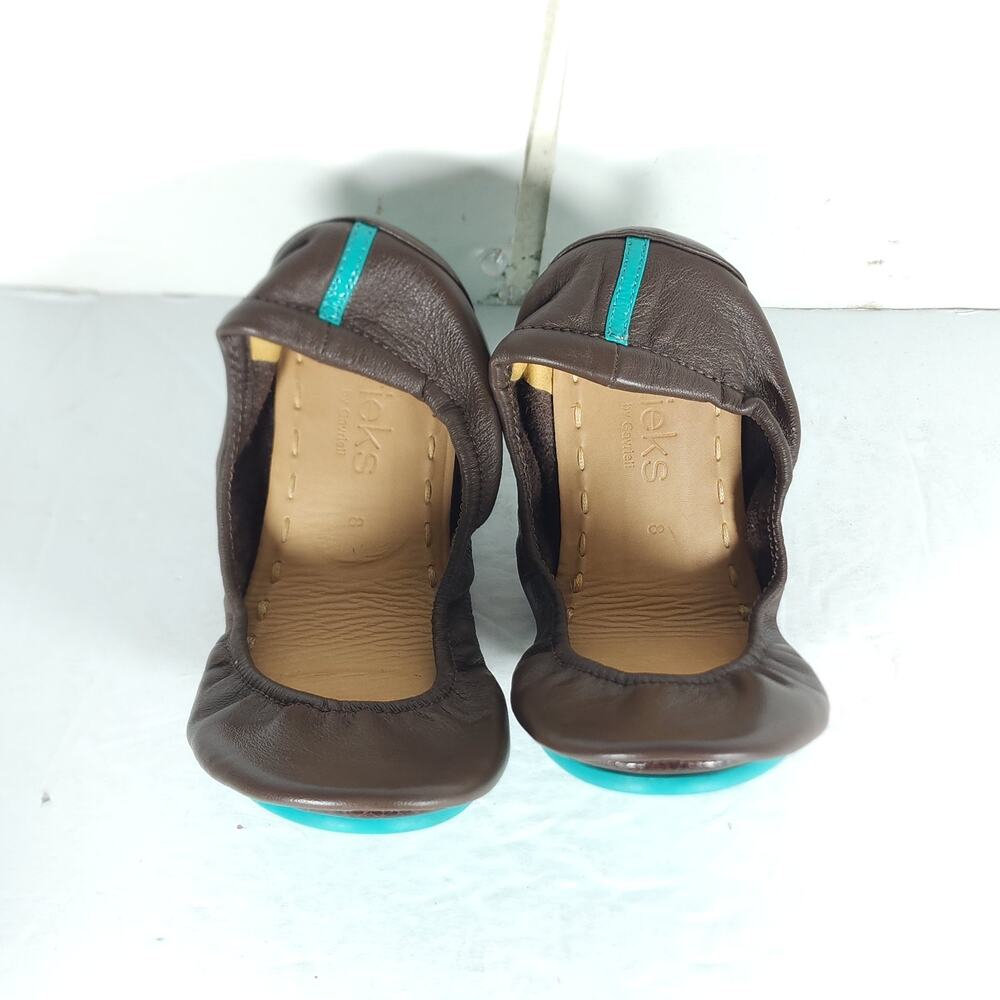 Tieks by Gavrieli Women’s US8 Chocolate Brown Leather Slipon Flat Ballet Shoes - Picture 4 of 14